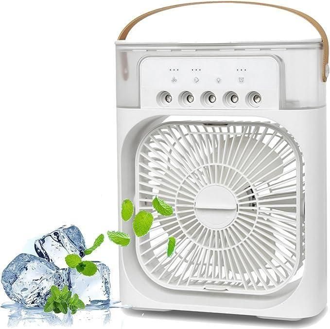 Multifunction Water Spray Mist Fan – Portable USB Air Cooler & Humidifier