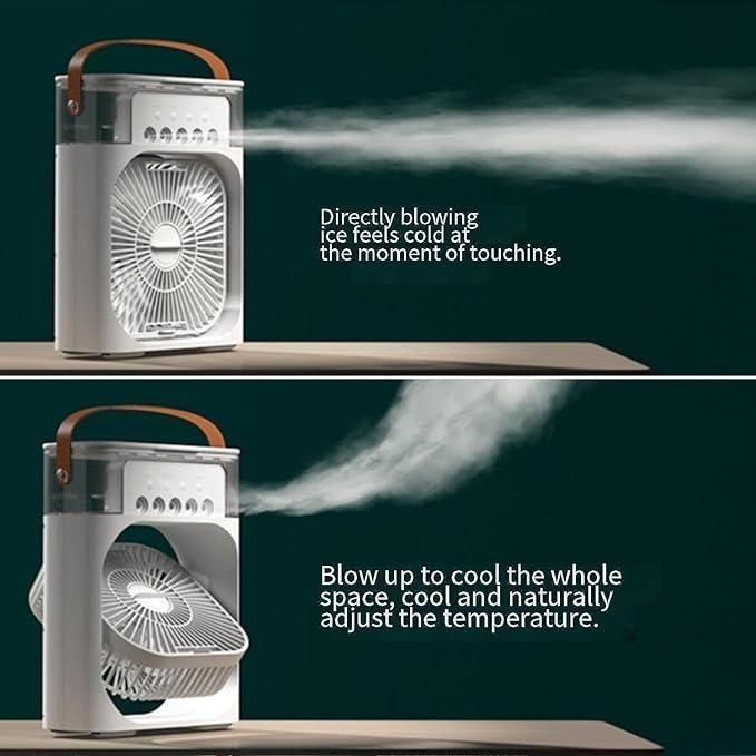 Multifunction Water Spray Mist Fan – Portable USB Air Cooler & Humidifier