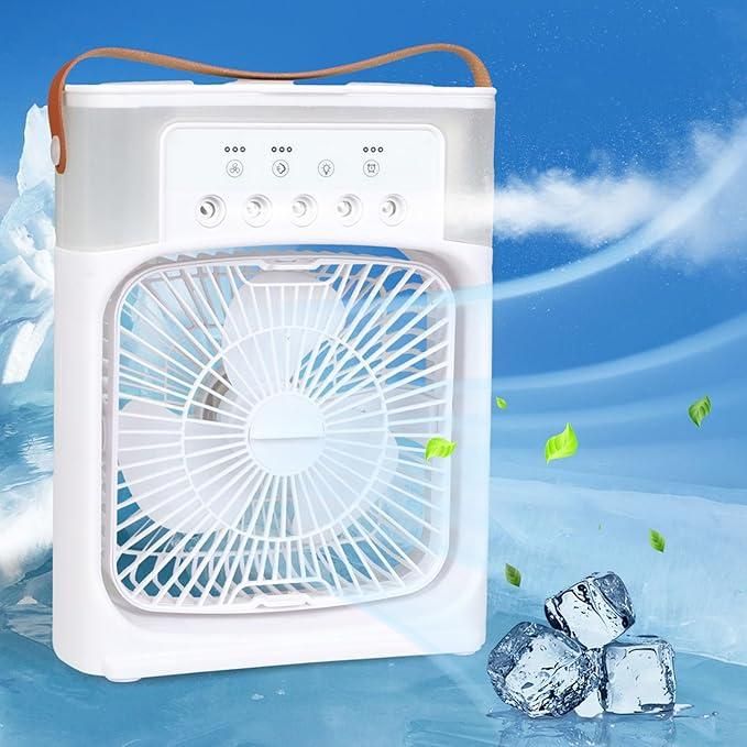 Multifunction Water Spray Mist Fan – Portable USB Air Cooler & Humidifier