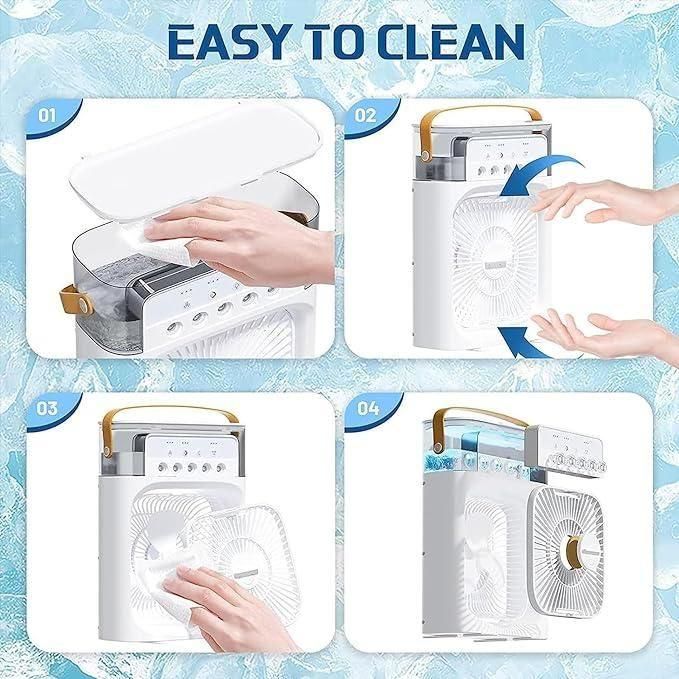 Multifunction Water Spray Mist Fan – Portable USB Air Cooler & Humidifier