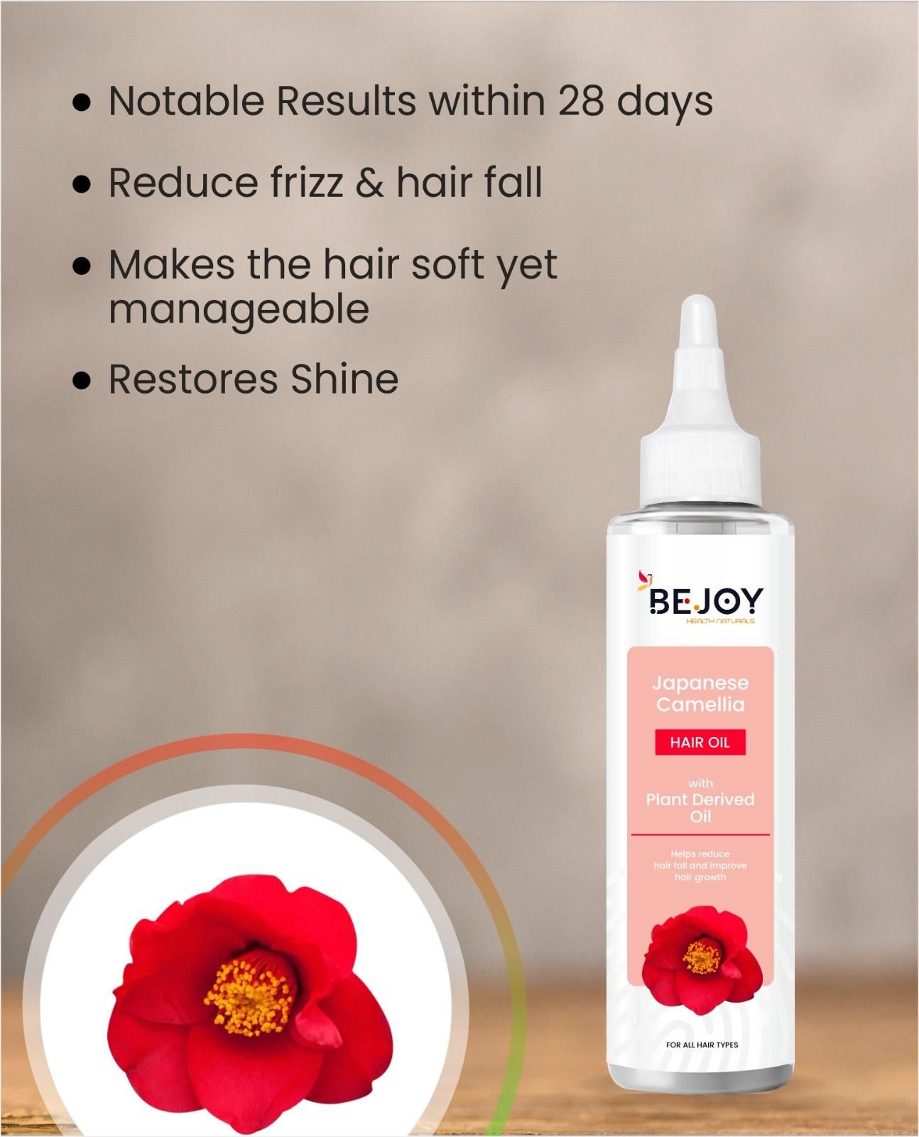 Bejoy Japanese Camellia Hair Oil 120 ml (Pack of 2)