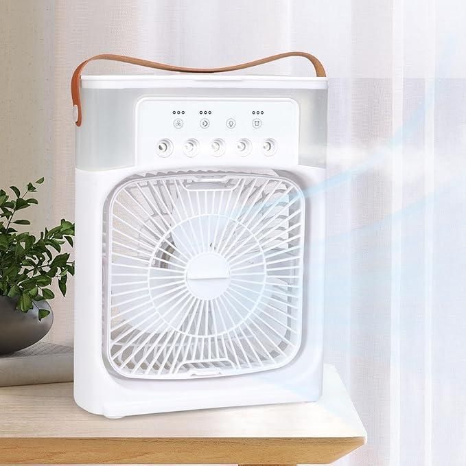 Multifunction Water Spray Mist Fan – Portable USB Air Cooler & Humidifier