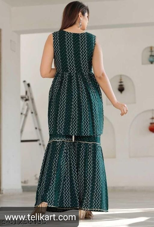 Sensational Kurta With Dupatta And Sharara
