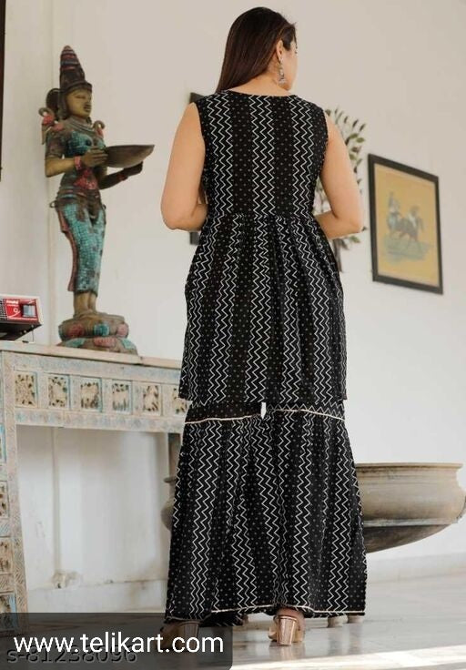 Sensational Kurta With Dupatta And Sharara