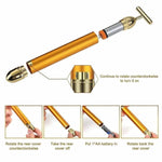 Load image into Gallery viewer, 24K Gold Energy Beauty Bar Electric Facial Massage Roller
