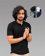 Load image into Gallery viewer, Poly Matte Assorted Solid Half Sleeves Mens Polo T-Shirt Pack Of 4
