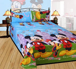 Load image into Gallery viewer, Multicoloured Polycotton Graphic Printed King Size Bedsheet With 2 Pillowcovers
