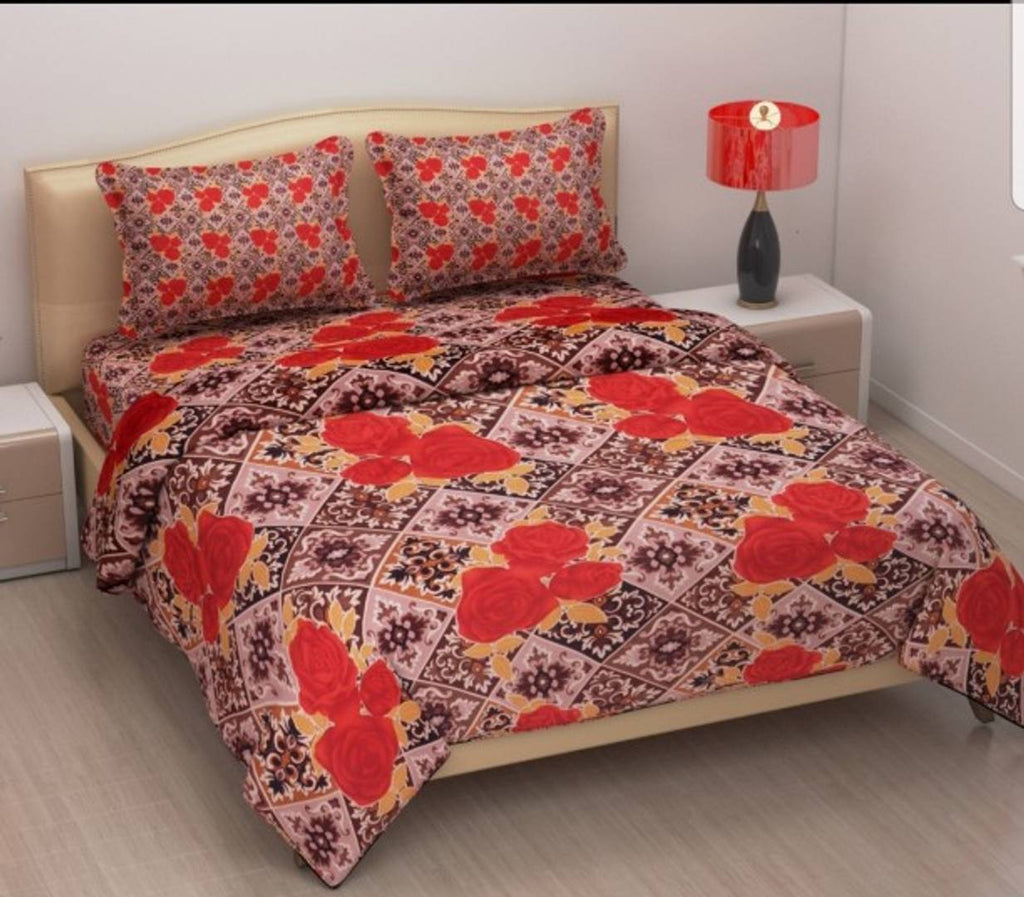 Polycotton Printed Double Bedsheets