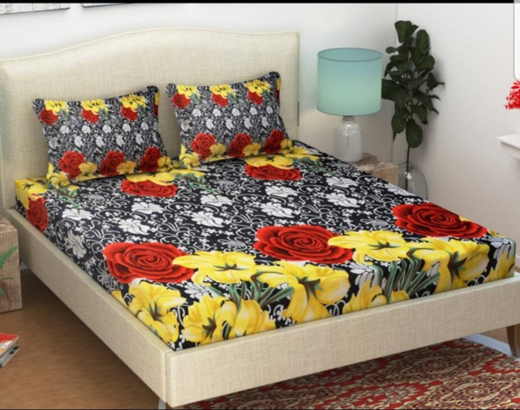 polycotton printed double bedsheets