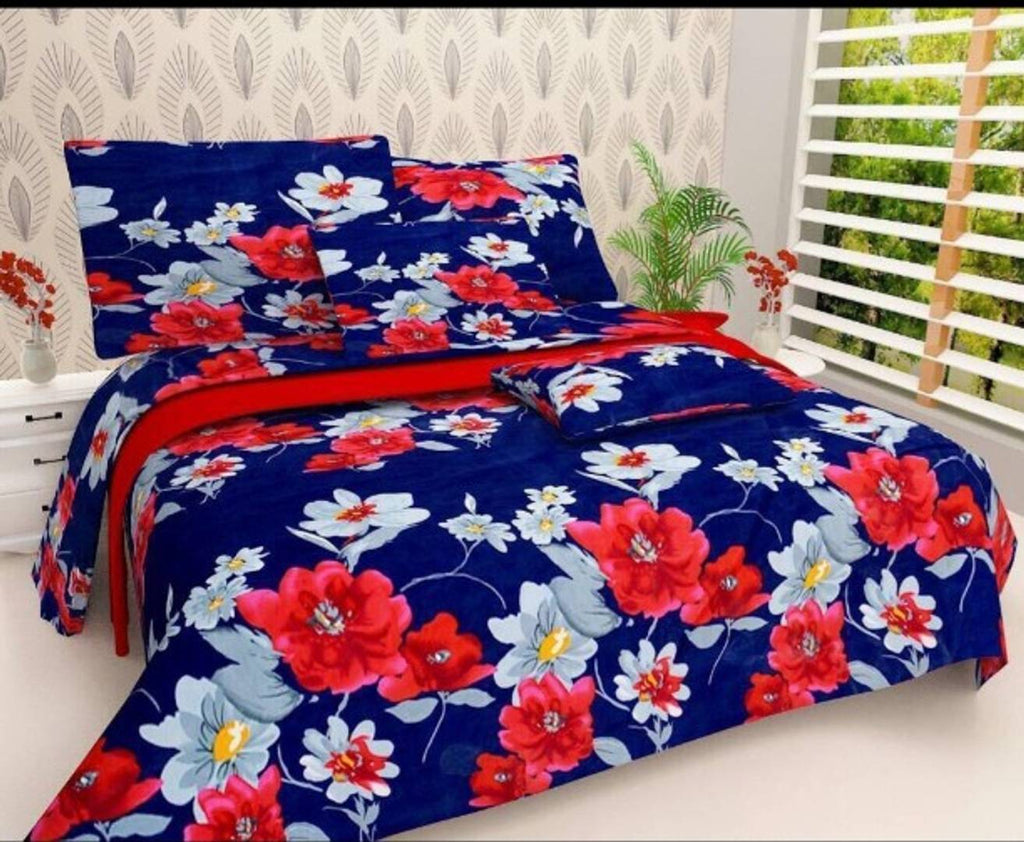 polycotton printed double bedsheets