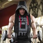 Load image into Gallery viewer, Trendy Polycotton Hoodie Tank Tops for Men
