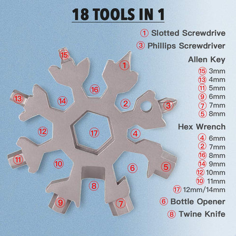 ASEEM 18-in-1 Snowflake Multi-Tool