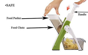 Food Slicer- Slicer for Vegetables, Meal Prep with Thickness, Size Adjustment