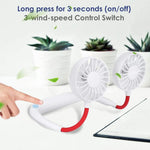 Load image into Gallery viewer, Neck Fan- Rechargeable Portable Neck Fan with 3 Level Fan Speed
