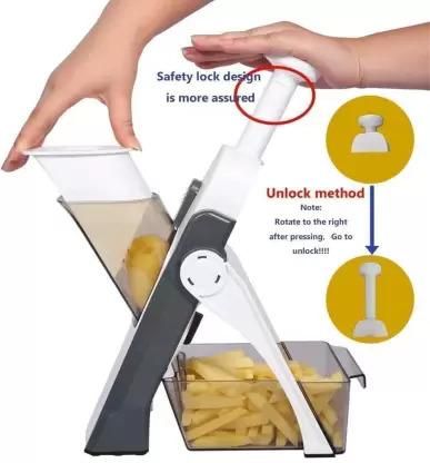 Food Slicer- Slicer for Vegetables, Meal Prep with Thickness, Size Adjustment