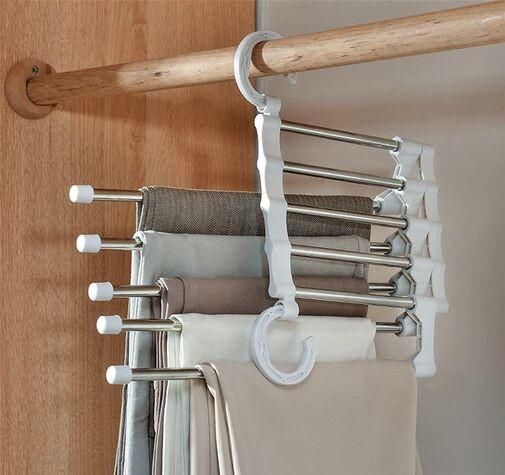 Hanger- 5 Layer Hanger Space Saving Non-Slip Cloth Organizer