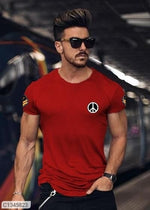 Load image into Gallery viewer, Tom Scott Cotton Solid Half Sleeves T-Shirt
