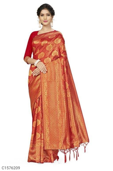 Luxurious Jacquard Banarasi Silk Sarees