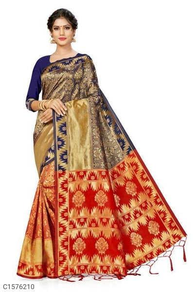 Luxurious Jacquard Banarasi Silk Sarees