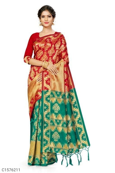 Luxurious Jacquard Banarasi Silk Sarees