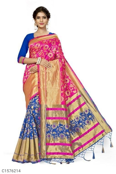 Luxurious Jacquard Banarasi Silk Sarees