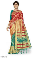 Load image into Gallery viewer, Luxurious Jacquard Banarasi Silk Sarees
