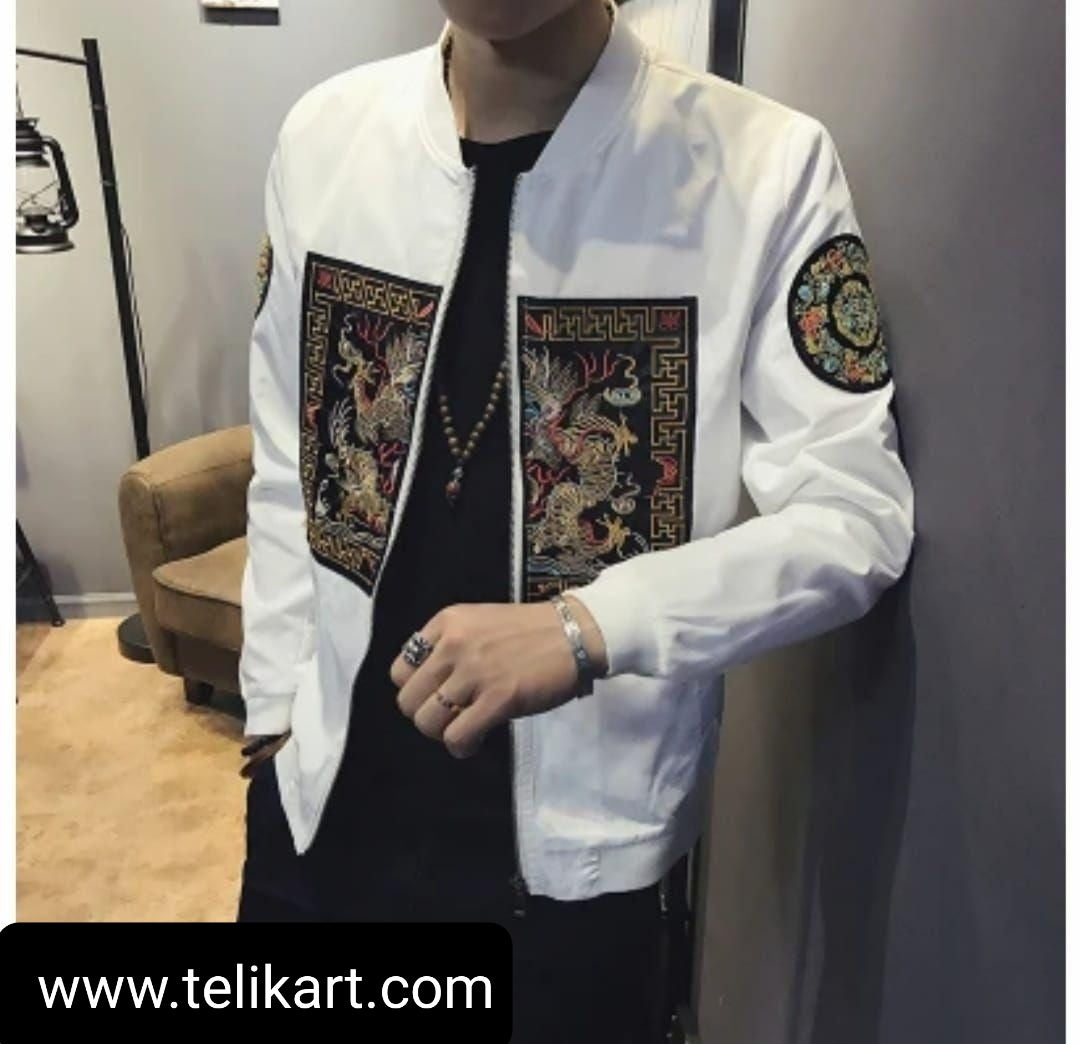 Polyester Printed Regular Fit Hooded Jacket