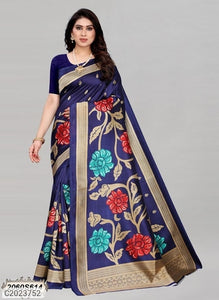 Special Printed Litchi Silk Sarees