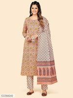 Load image into Gallery viewer, New Printed Cotton Kurti Pant Set
