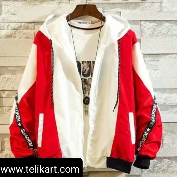 Polyester Printed Regular Fit Hooded Jacket