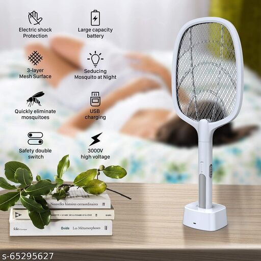 Eco-Friendly Mosquito Insect Killer Racket with Stand