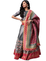 Load image into Gallery viewer, Stunning Printed Silk Lehenga
