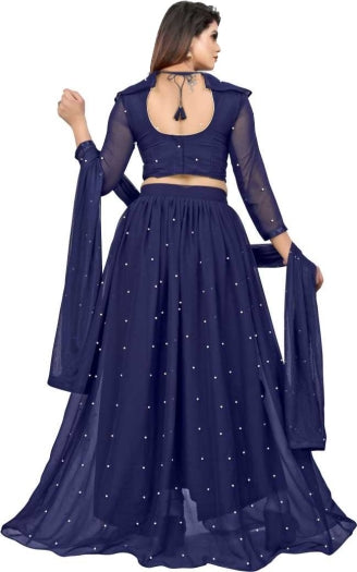 Embellished Semi Stitched Lehenga Choli