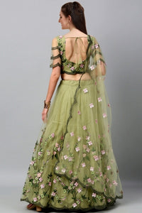 Embroidered U Neck Lehenga Choli