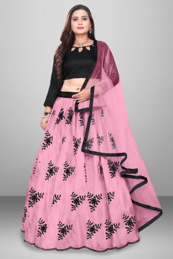 Unique Embroidered Semi Stitched Lehenga Choli