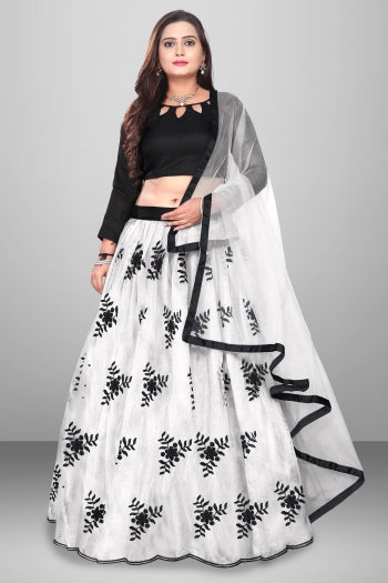 Unique Embroidered Semi Stitched Lehenga Choli