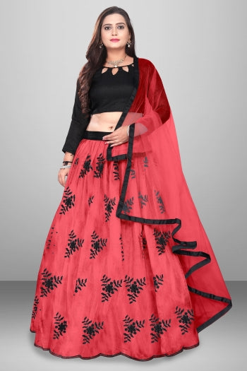 Unique Embroidered Semi Stitched Lehenga Choli