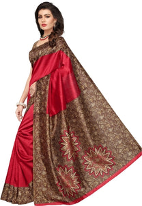 Stylish Printed Daily Wear Art Silk Saree