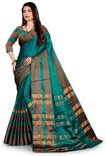 Load image into Gallery viewer, Striped Fashion Cotton Silk Saree
