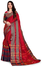 Load image into Gallery viewer, Striped Fashion Cotton Silk Saree
