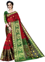 Load image into Gallery viewer, Printed Kanjivaram Silk Blend, Cotton Blend Saree
