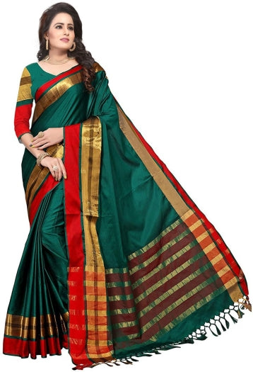 Self Design Fashion Cotton Blend Saree