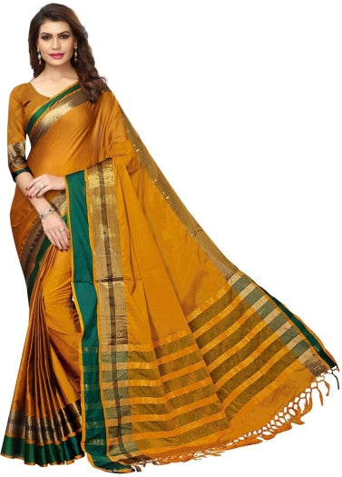 Self Design Fashion Cotton Blend Saree