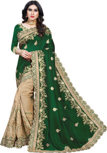 Fashion Embroidered Bollywood Silk Blend Saree