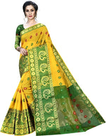 Load image into Gallery viewer, Printed Kanjivaram Silk Blend, Cotton Blend Saree
