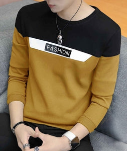 Color Block Men Round Neck T-Shirt