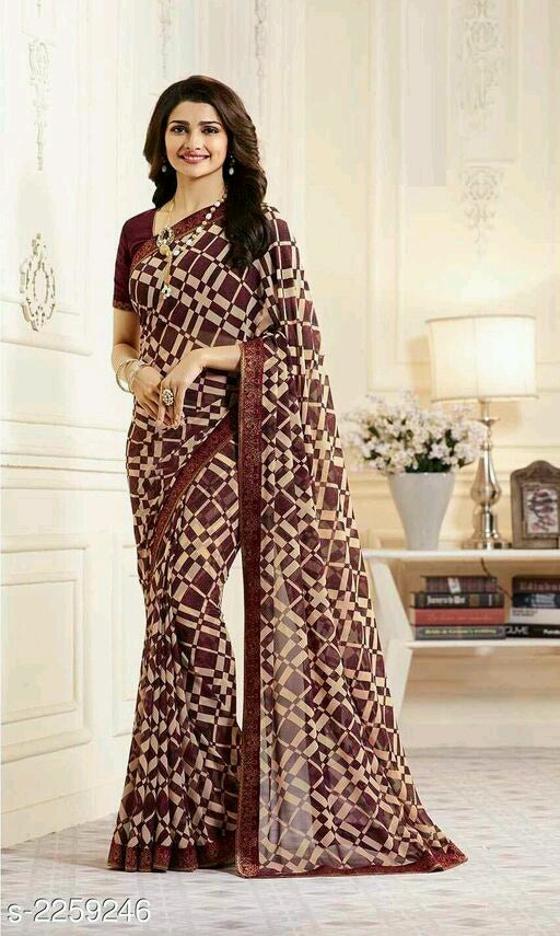 Jivika Pretty Chiffon Printed Sarees.