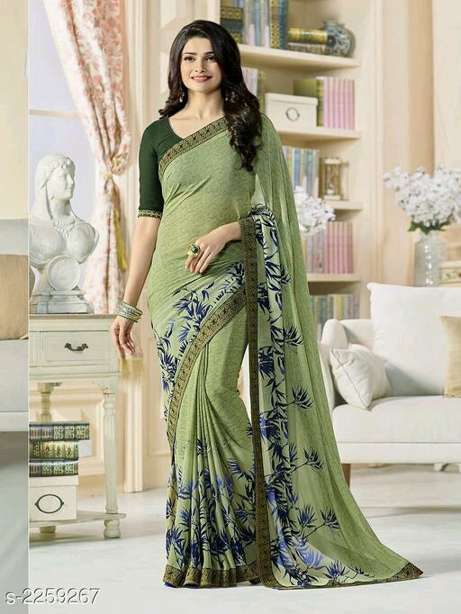 Jivika Pretty Chiffon Printed Sarees.