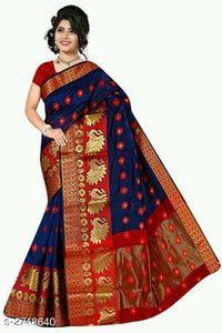 Stylish Banarasi Cotton Silk Sarees.