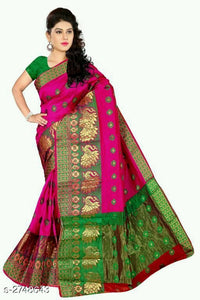 Stylish Banarasi Cotton Silk Sarees.